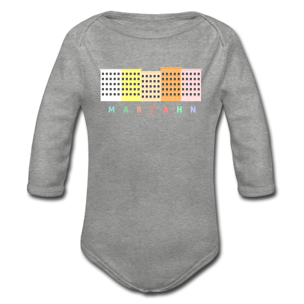 Marzahn - Bio-Langarmbody - Grau meliert