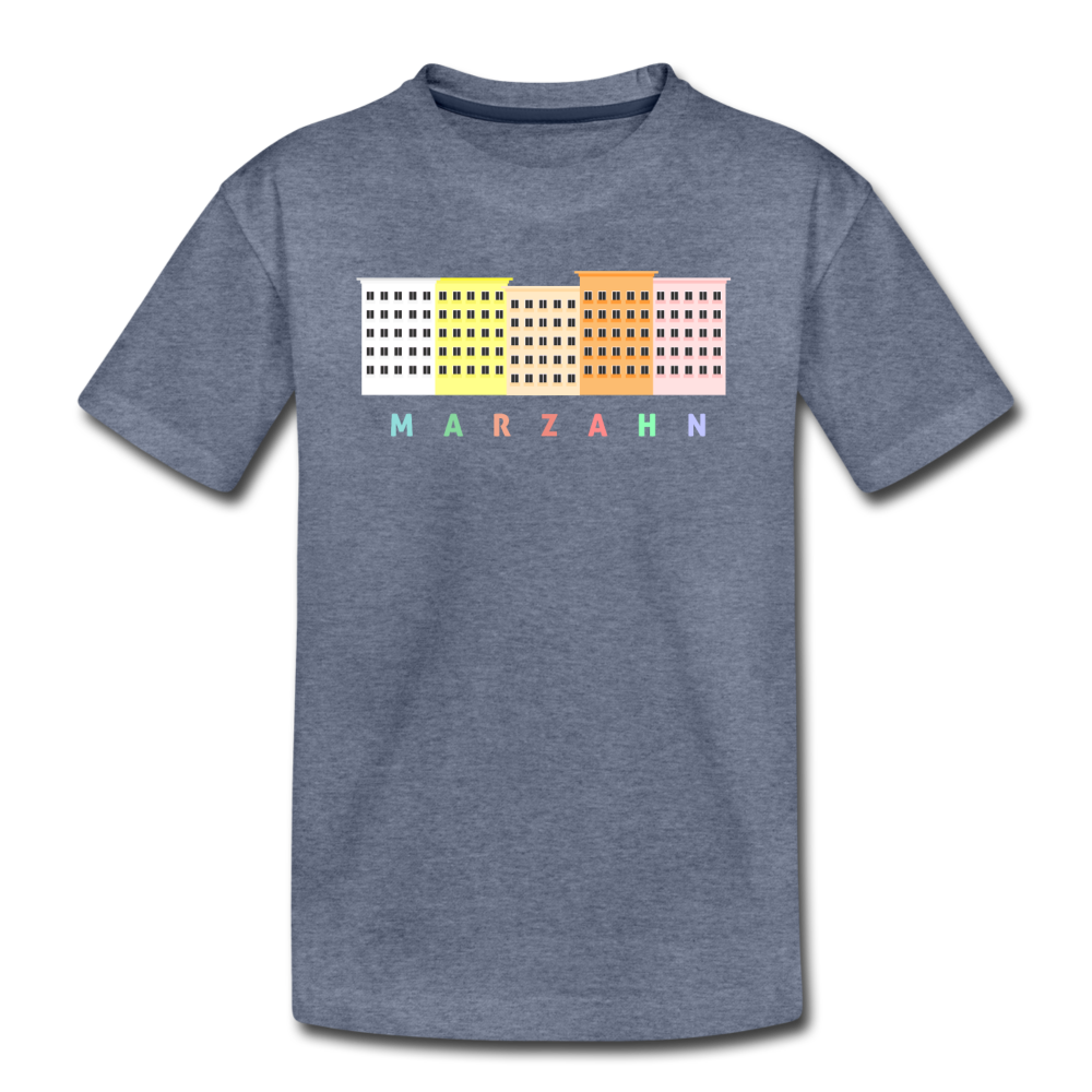Marzahn - Teenager Premium T-Shirt - Blau meliert