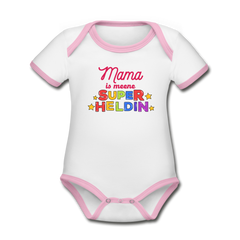 Meene Heldin - Baby Bio-Kurzarm-Kontrastbody