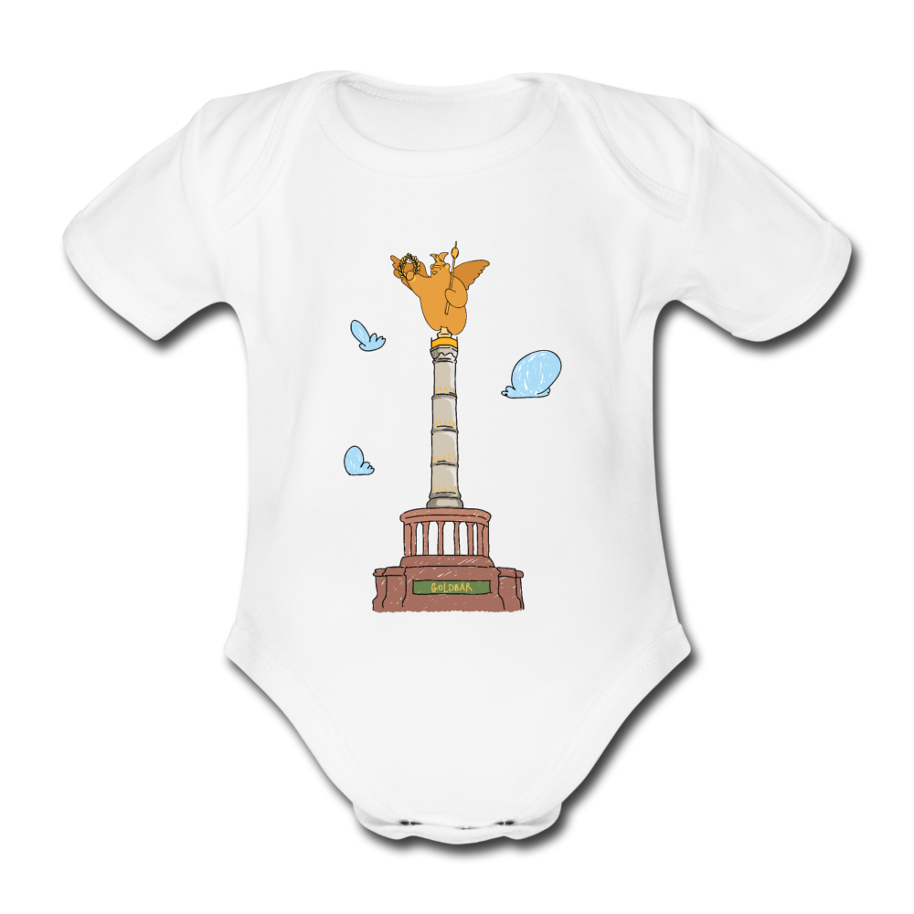 Gold Bär - Bio-Kurzarmbody - Weiß