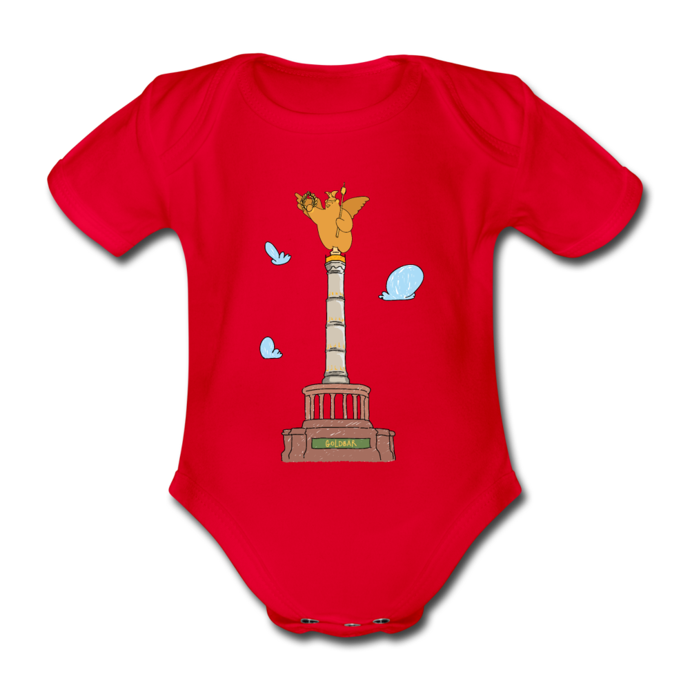 Gold Bär - Bio-Kurzarmbody - Rot