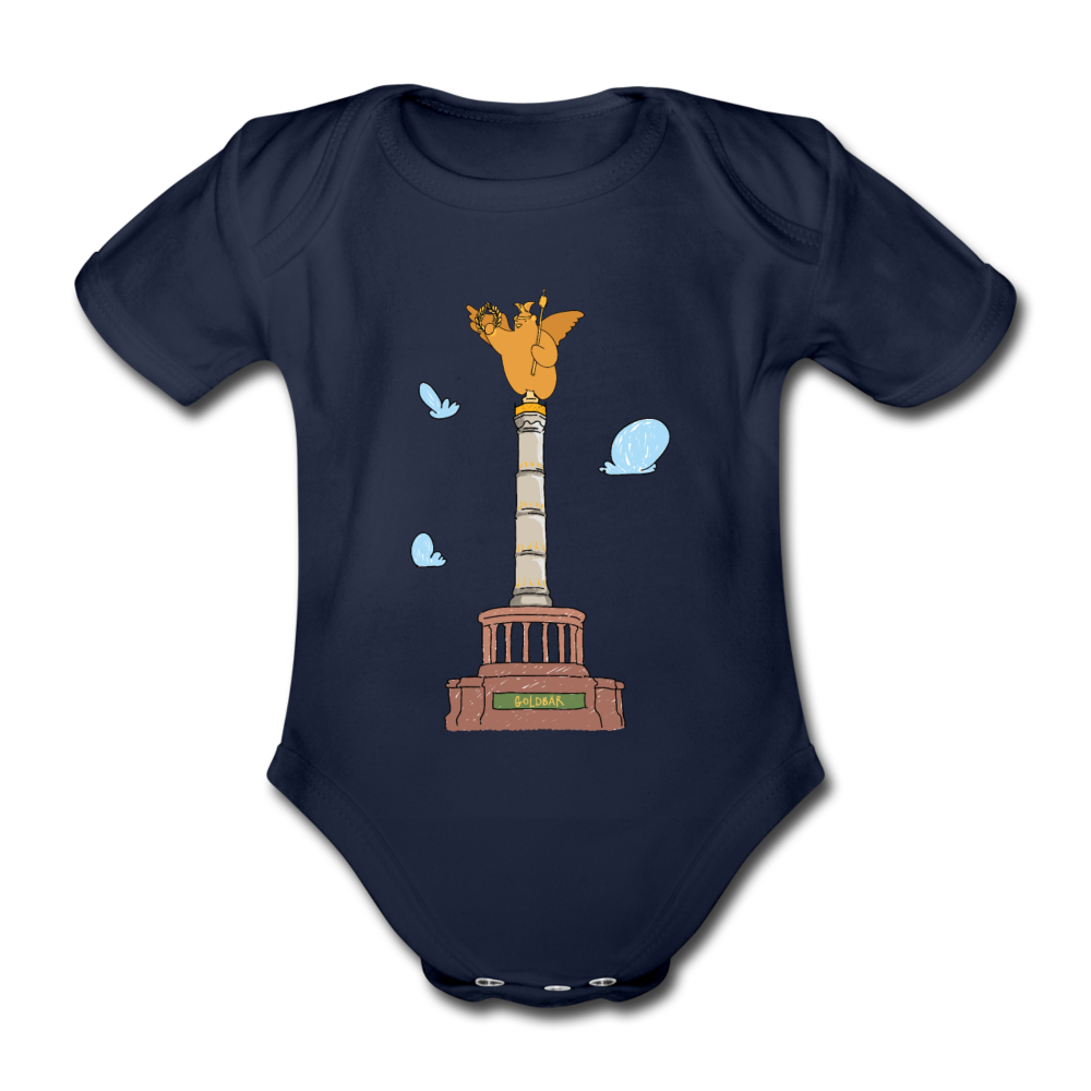 Gold Bär - Bio-Kurzarmbody - Dunkelnavy