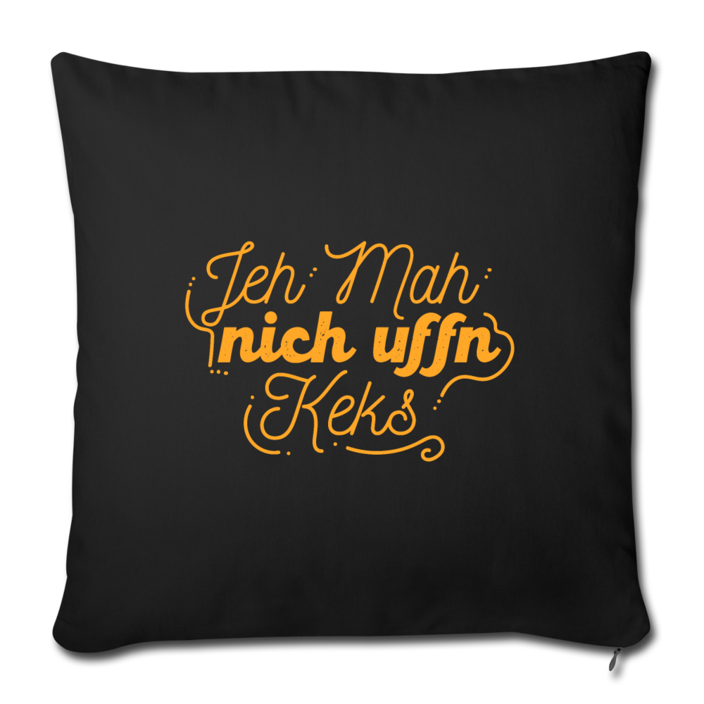 Jeh mah nich uffn Keks gelb - Sofakissen mit Füllung (45 x 45 cm) - Schwarz