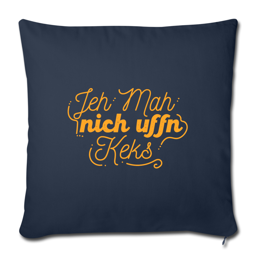 Jeh mah nich uffn Keks gelb - Sofakissen mit Füllung (45 x 45 cm) - Navy