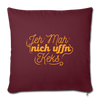 Jeh mah nich uffn Keks gelb - Sofakissen mit Füllung (45 x 45 cm) - Burgunderrot