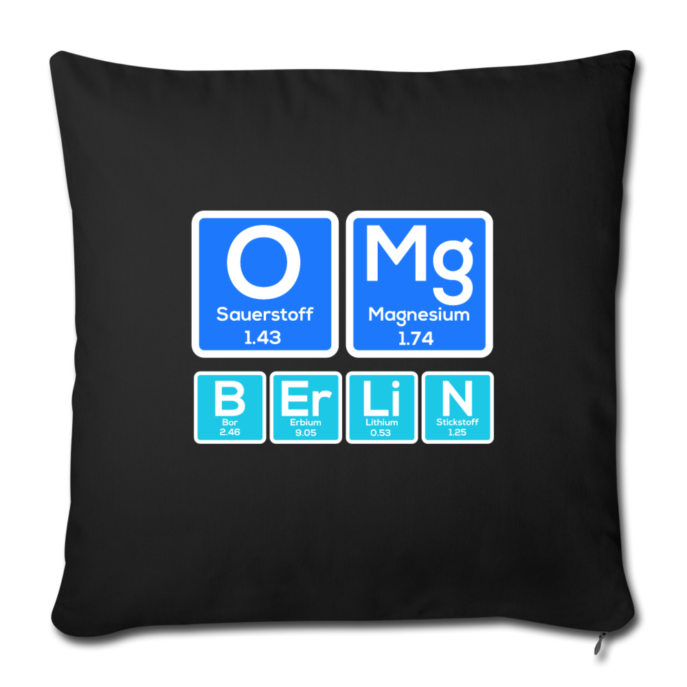 OMG Berlin - Sofakissen mit Füllung (45 x 45 cm) - Schwarz