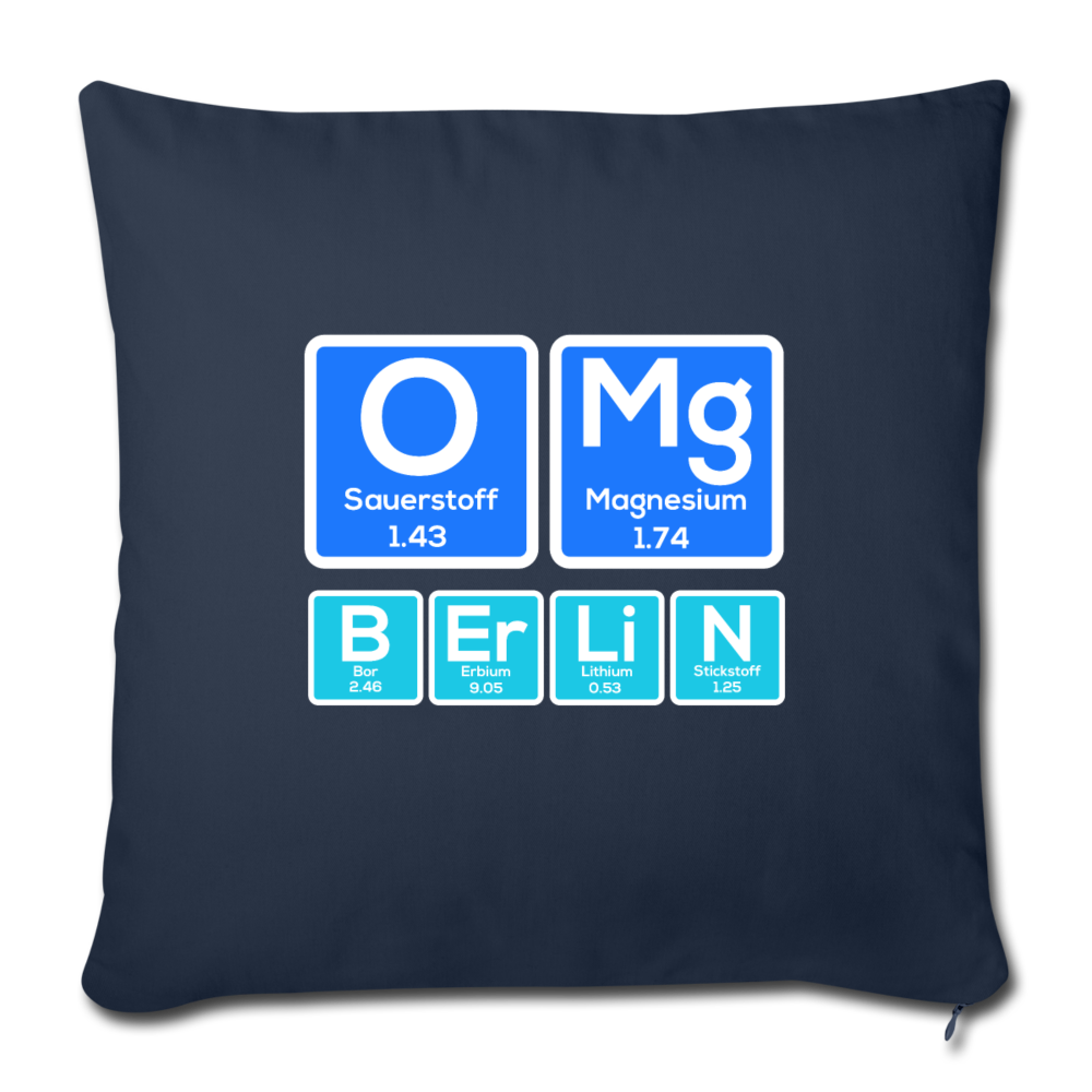 OMG Berlin - Sofakissen mit Füllung (45 x 45 cm) - Navy