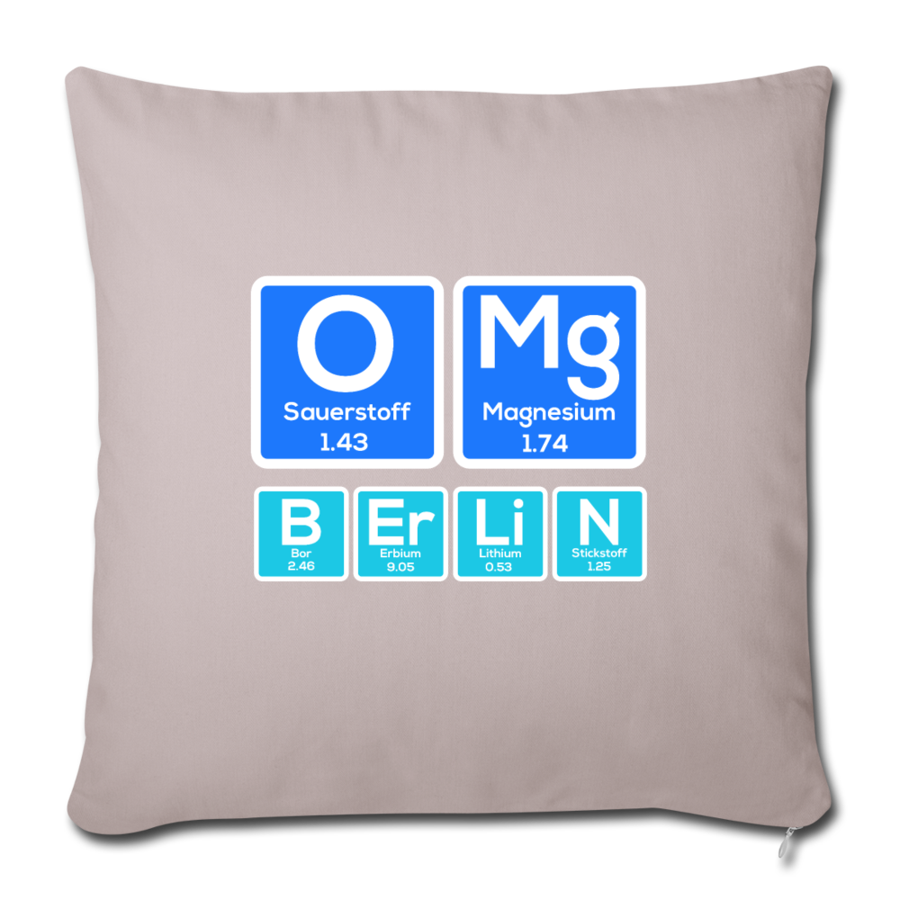 OMG Berlin - Sofakissen mit Füllung (45 x 45 cm) - helles Taupe