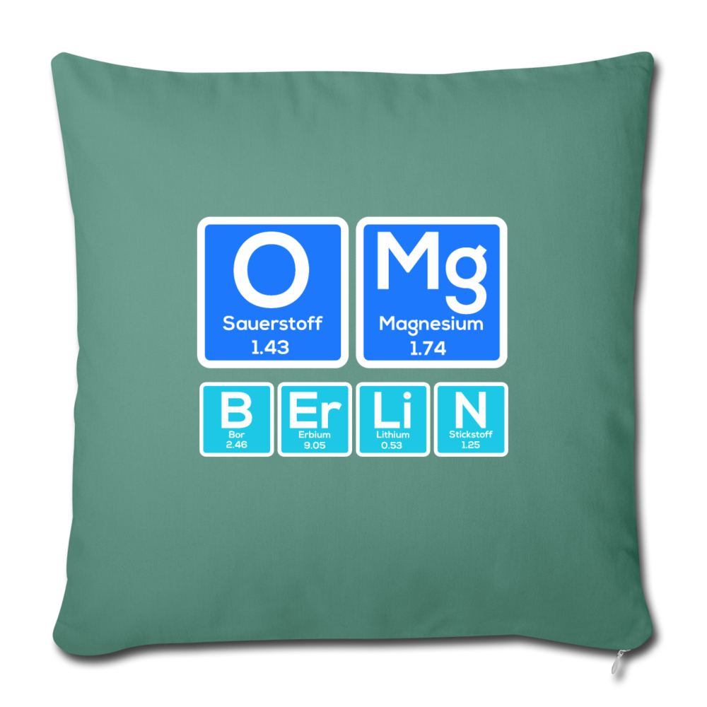 OMG Berlin - Sofakissen mit Füllung (45 x 45 cm) - Tanngrün