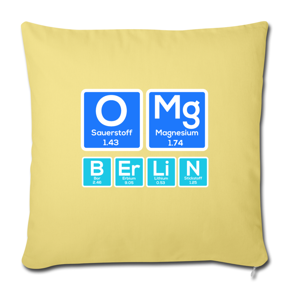 OMG Berlin - Sofakissen mit Füllung (45 x 45 cm) - Hellgelb