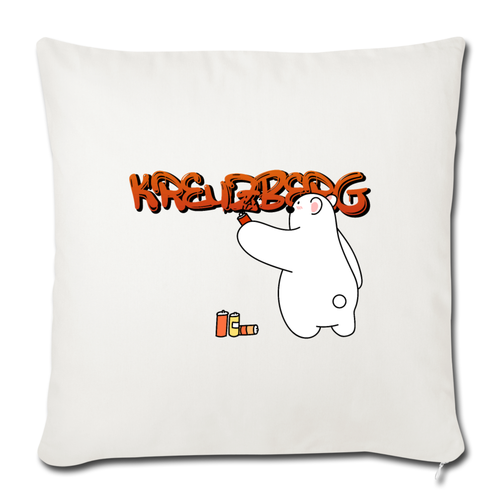 Kreuzberg Graffiti - Sofakissen mit Füllung (45 x 45 cm) - Naturweiß