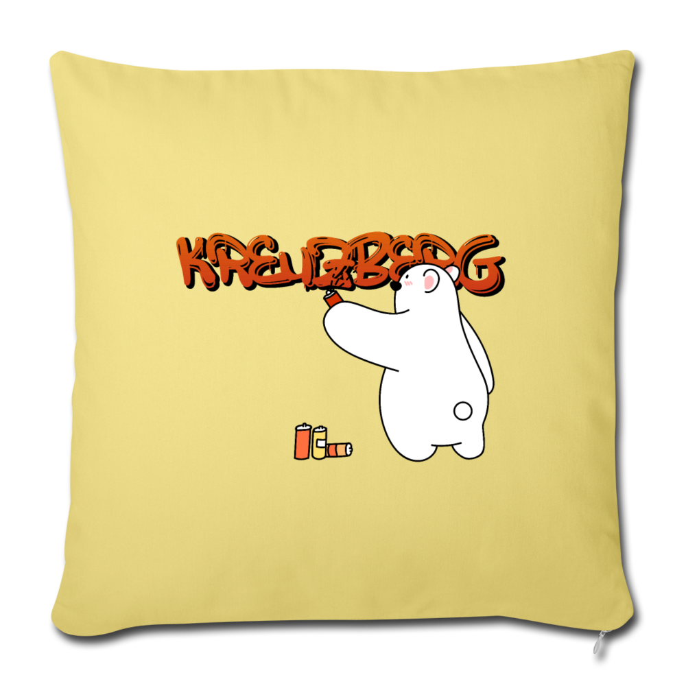 Kreuzberg Graffiti - Sofakissen mit Füllung (45 x 45 cm) - Hellgelb