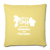 Beste Oma - Sofakissen mit Füllung (45 x 45 cm) - Hellgelb