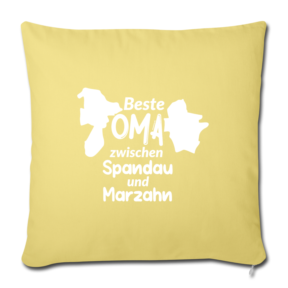 Beste Oma - Sofakissen mit Füllung (45 x 45 cm) - Hellgelb
