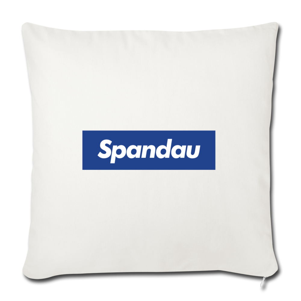 Spandau blau - Sofakissen mit Füllung (45 x 45 cm) - Naturweiß