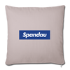 Spandau blau - Sofakissen mit Füllung (45 x 45 cm) - helles Taupe