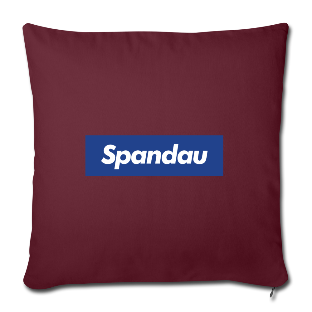 Spandau blau - Sofakissen mit Füllung (45 x 45 cm) - Burgunderrot