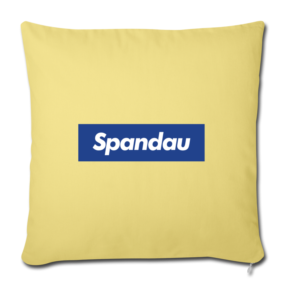 Spandau blau - Sofakissen mit Füllung (45 x 45 cm) - Hellgelb