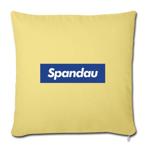 Spandau blau - Sofakissen mit Füllung (45 x 45 cm) - Hellgelb