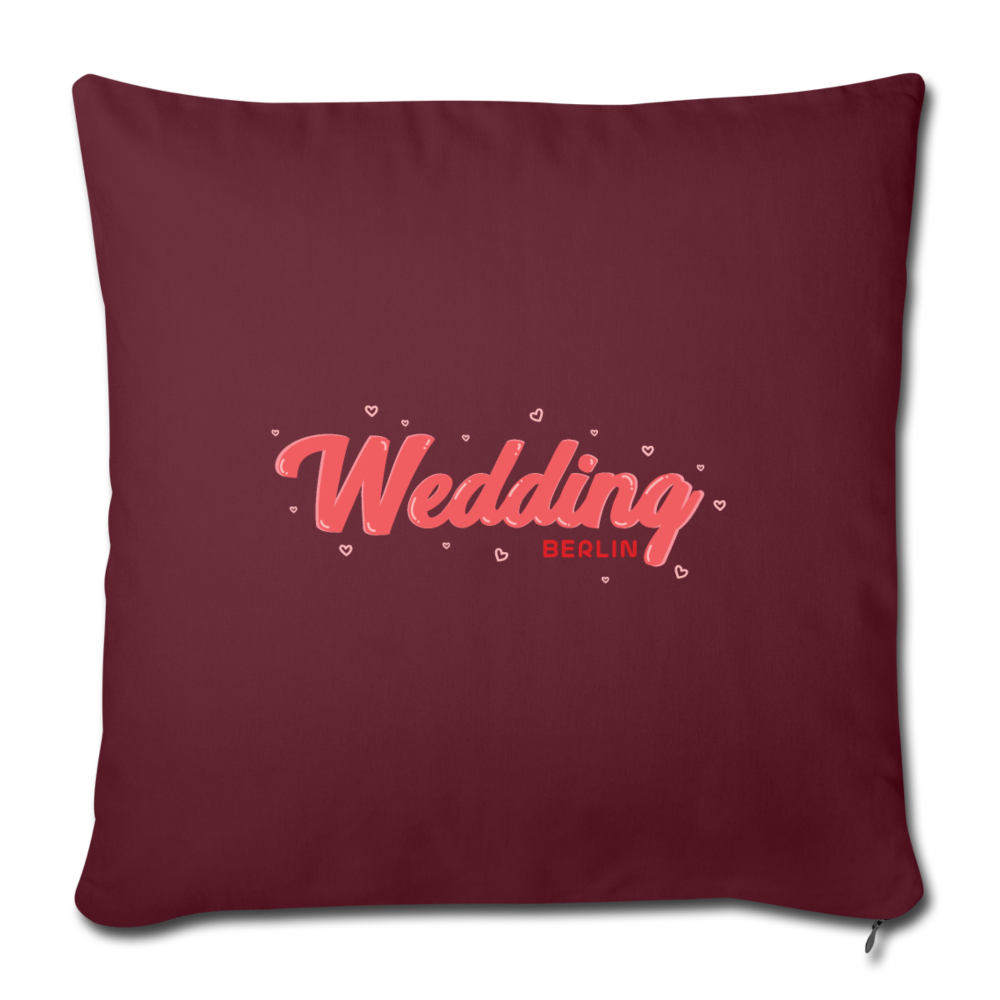 Wedding Berlin - Sofakissen mit Füllung (45 x 45 cm) - Burgunderrot