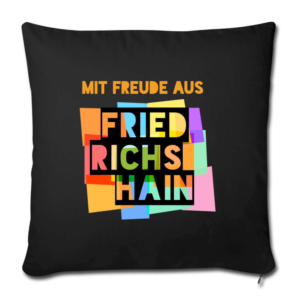 Freude aus Friedrichshain - Sofakissen mit Füllung (45 x 45 cm) - Schwarz