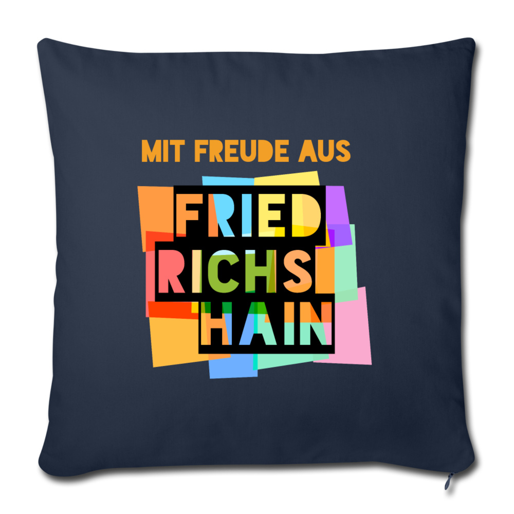 Freude aus Friedrichshain - Sofakissen mit Füllung (45 x 45 cm) - Navy