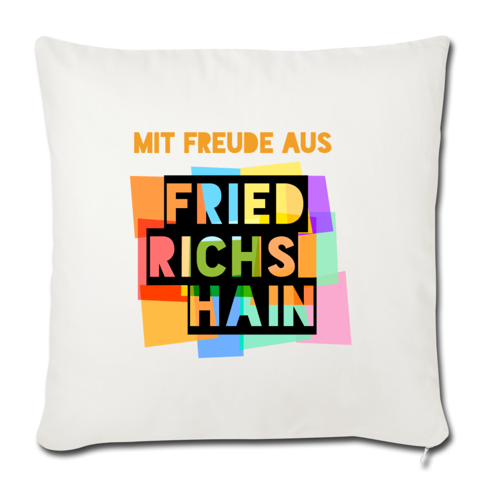 Freude aus Friedrichshain - Sofakissen mit Füllung (45 x 45 cm) - Naturweiß
