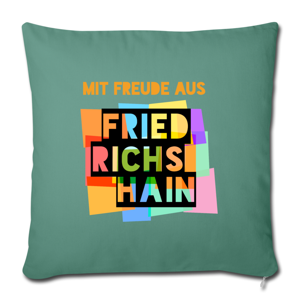 Freude aus Friedrichshain - Sofakissen mit Füllung (45 x 45 cm) - Tanngrün