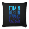 F'hain - Planet Earth - Sofakissen mit Füllung (45 x 45 cm) - Schwarz
