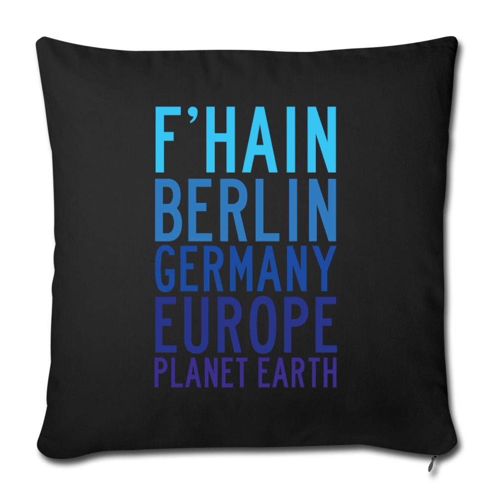 F'hain - Planet Earth - Sofakissen mit Füllung (45 x 45 cm) - Schwarz
