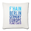 F'hain - Planet Earth - Sofakissen mit Füllung (45 x 45 cm) - Naturweiß