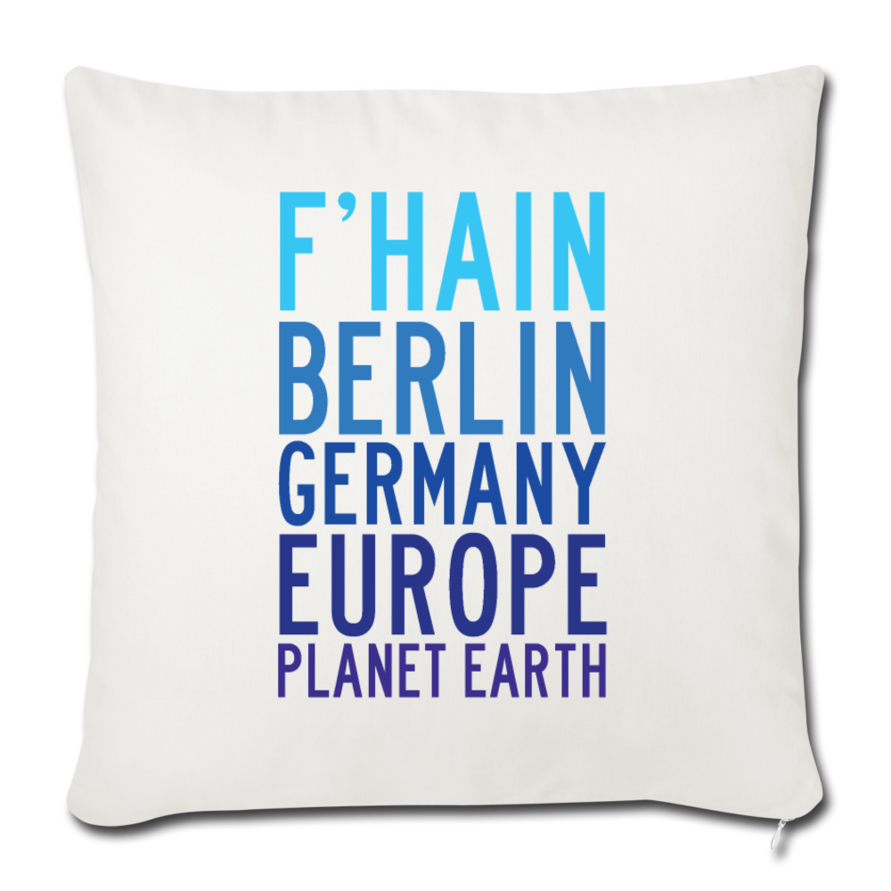 F'hain - Planet Earth - Sofakissen mit Füllung (45 x 45 cm) - Naturweiß