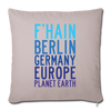 F'hain - Planet Earth - Sofakissen mit Füllung (45 x 45 cm) - helles Taupe