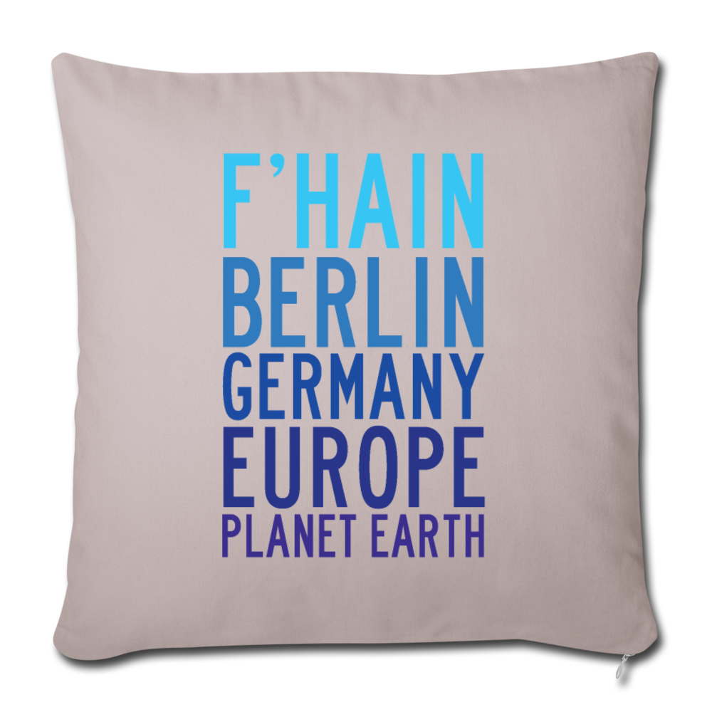 F'hain - Planet Earth - Sofakissen mit Füllung (45 x 45 cm) - helles Taupe