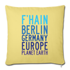 F'hain - Planet Earth - Sofakissen mit Füllung (45 x 45 cm) - Hellgelb