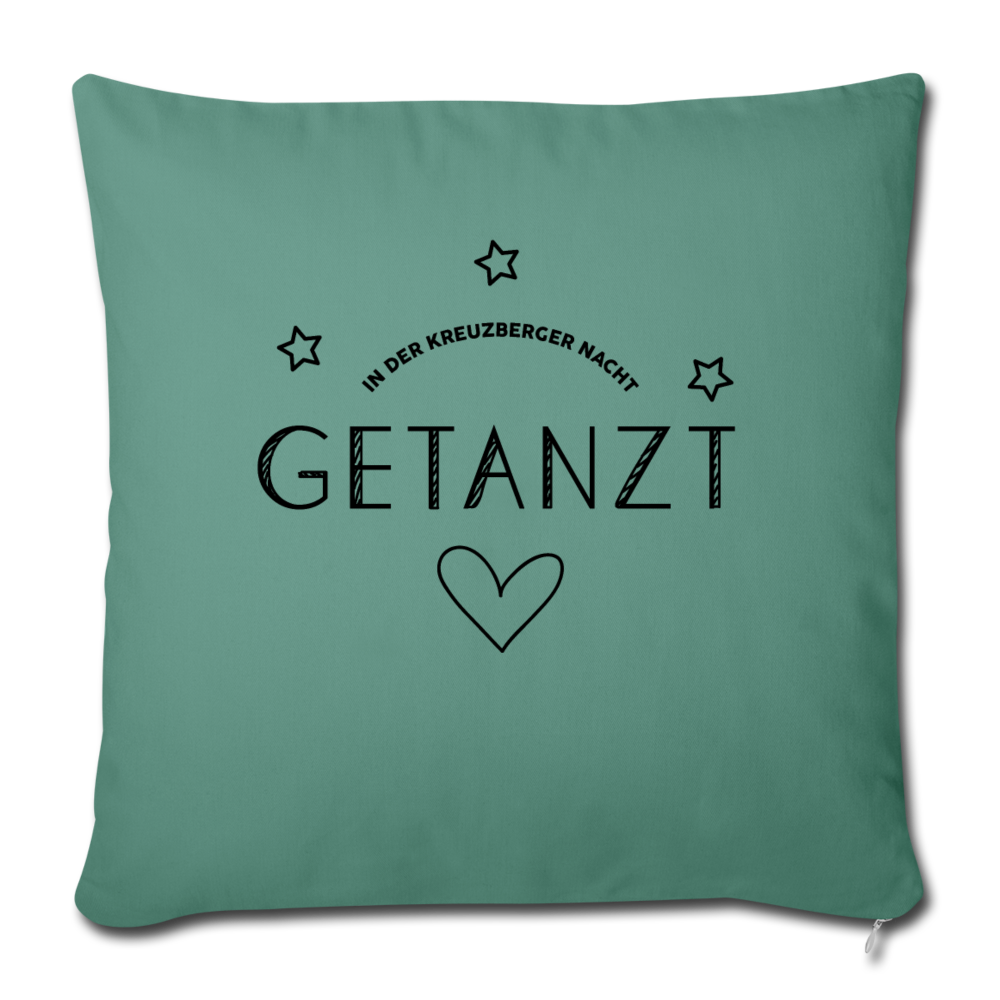 Getanzt in der Kreuzberger Nacht - Sofakissen mit Füllung (45 x 45 cm) - Tanngrün