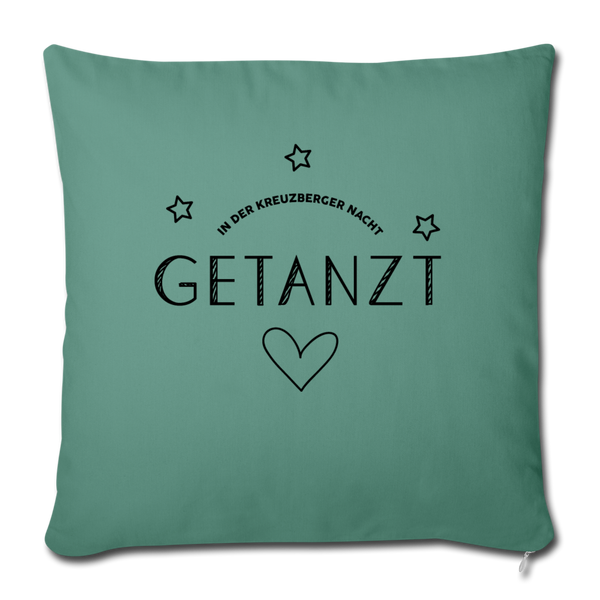 Getanzt in der Kreuzberger Nacht - Sofakissen mit Füllung (45 x 45 cm) - Tanngrün