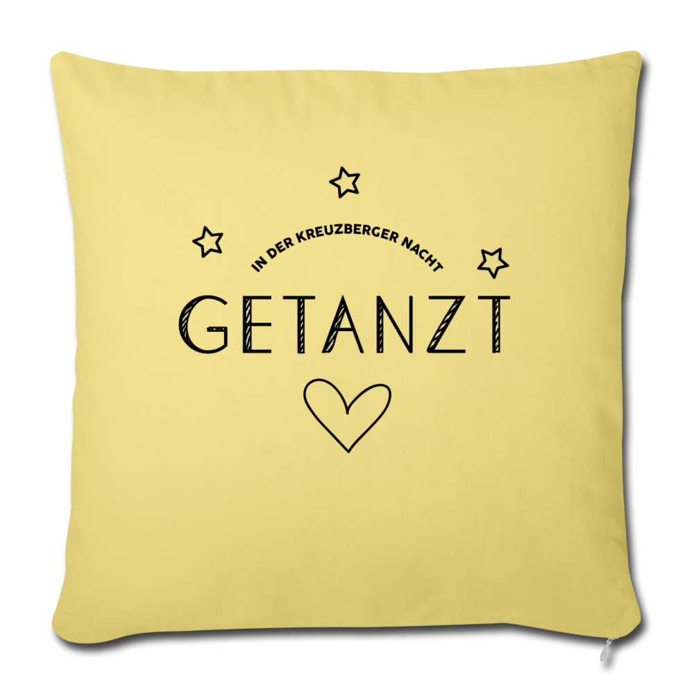 Getanzt in der Kreuzberger Nacht - Sofakissen mit Füllung (45 x 45 cm) - Hellgelb