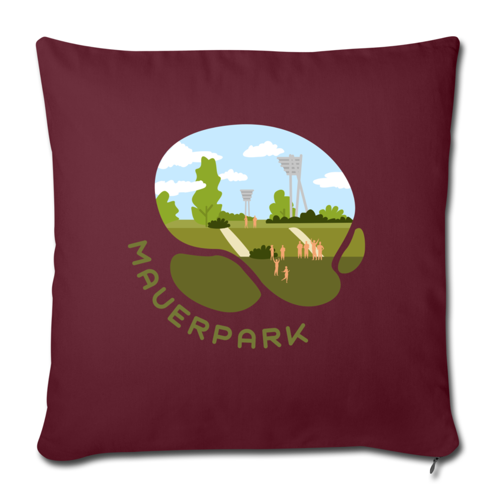 Mauerpark - Sofakissen mit Füllung (45 x 45 cm) - Burgunderrot