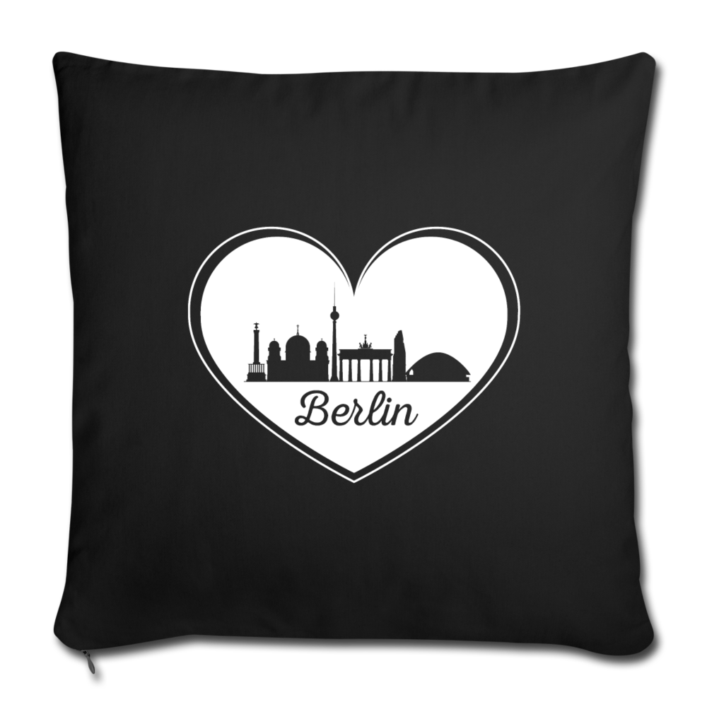 I love Berlin weiß - Sofakissen mit Füllung (45 x 45 cm) - Schwarz