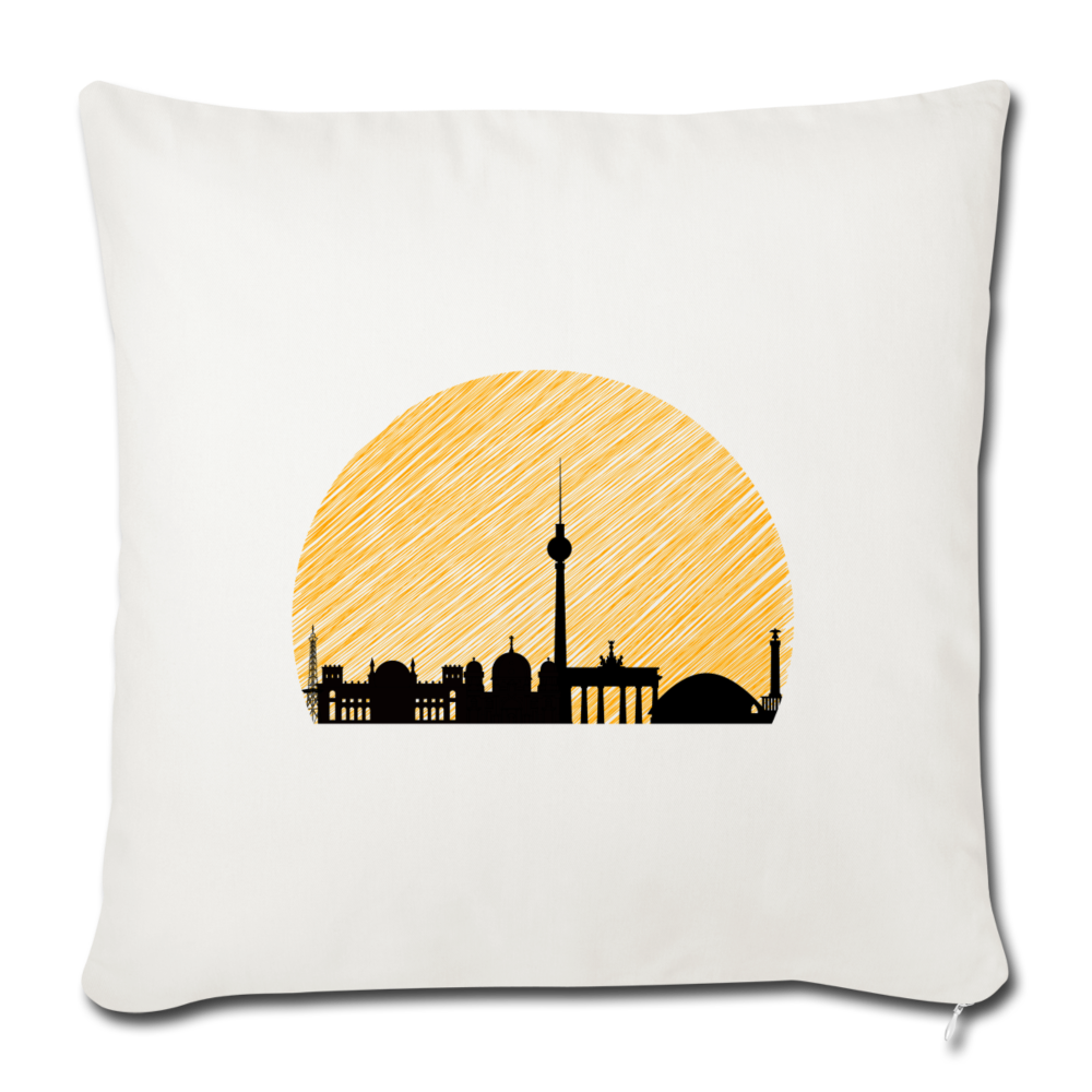 Berliner Skyline - Sofakissen mit Füllung (45 x 45 cm) - Naturweiß