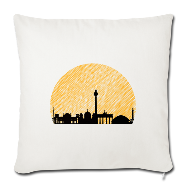 Berliner Skyline - Sofakissen mit Füllung (45 x 45 cm) - Naturweiß