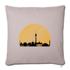 Berliner Skyline - Sofakissen mit Füllung (45 x 45 cm) - helles Taupe