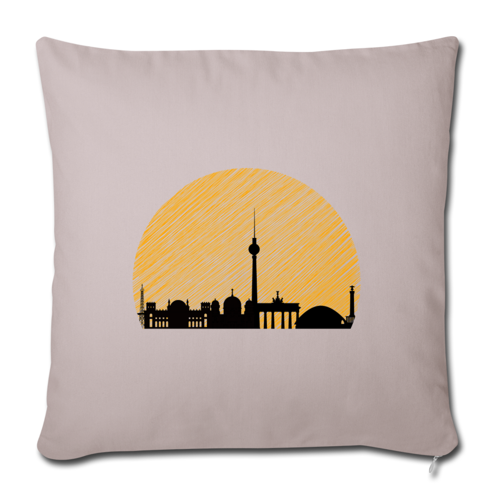 Berliner Skyline - Sofakissen mit Füllung (45 x 45 cm) - helles Taupe