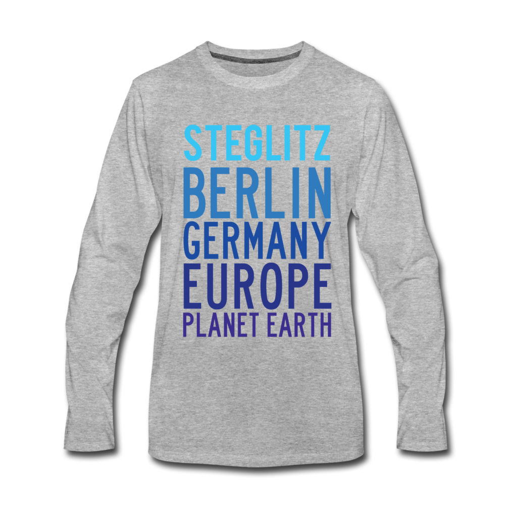 Steglitz Planet Earth - Frauen Premium Langarmshirt - heather grey
