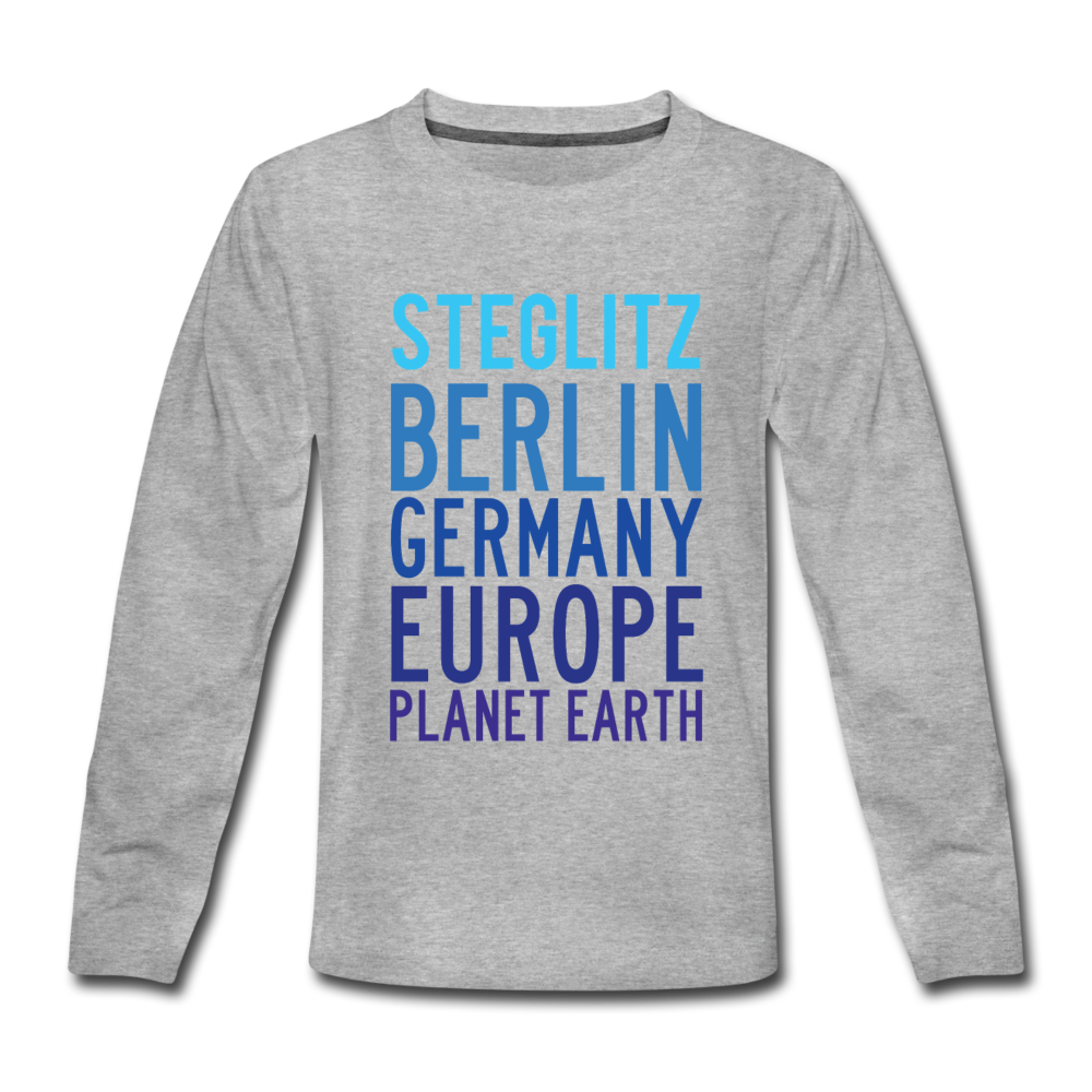 Steglitz Planet Earth - Kinder Langarmshirt - heather grey