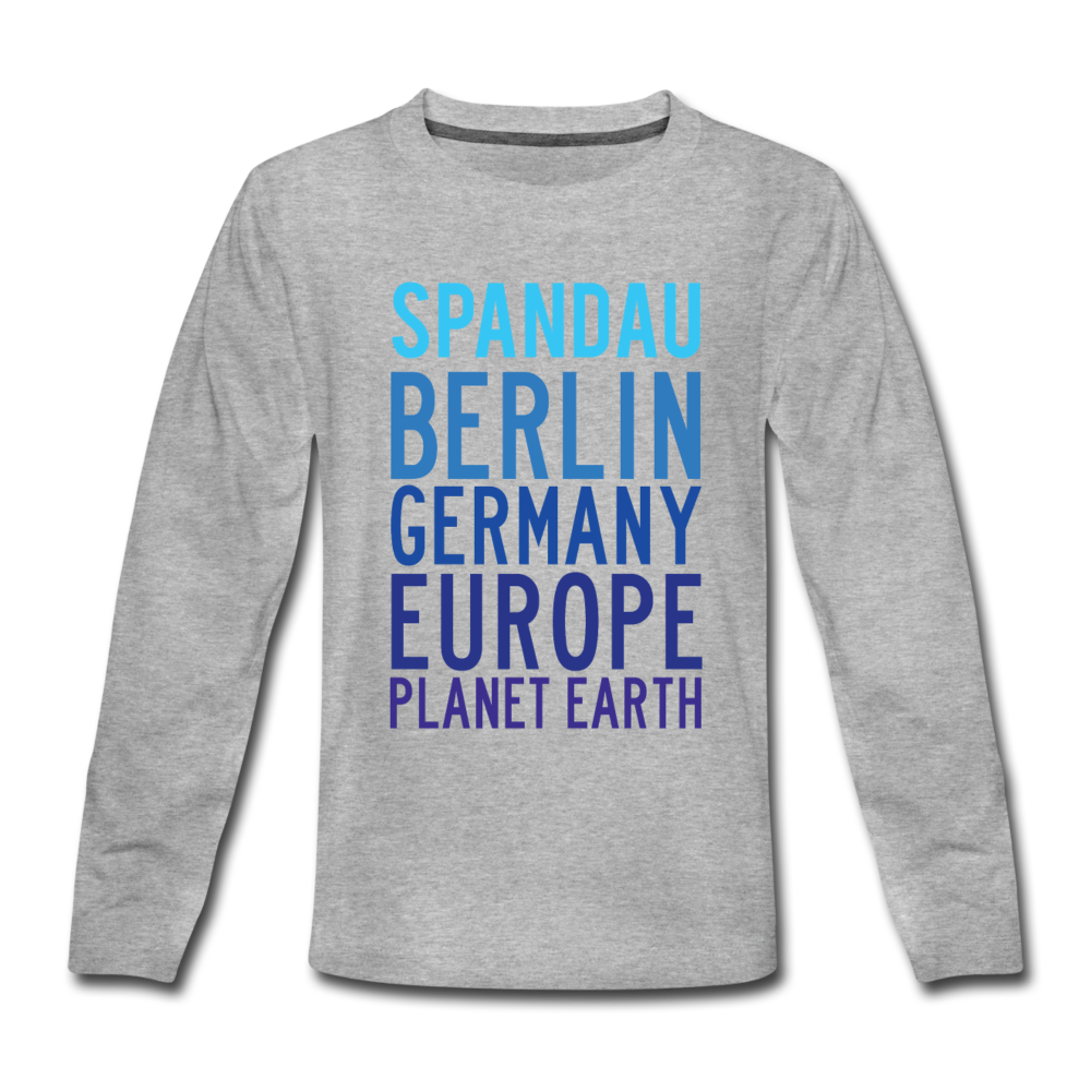Spandau Planet Earth - Kinder Langarmshirt - heather grey