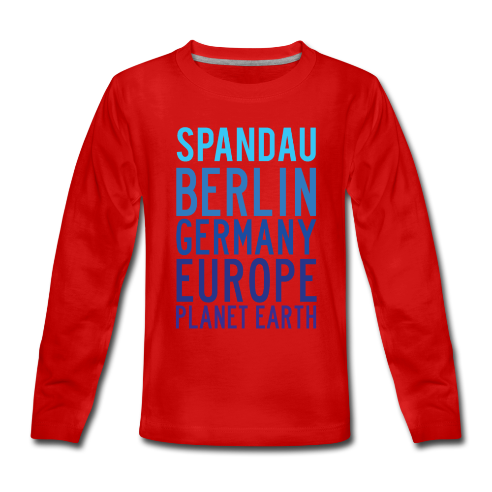 Spandau Planet Earth - Kinder Langarmshirt - red