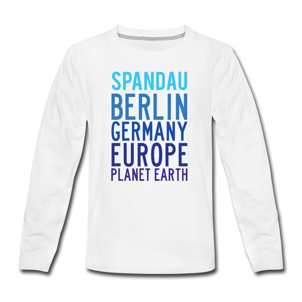 Spandau Planet Earth - Teenager Langarmshirt - white