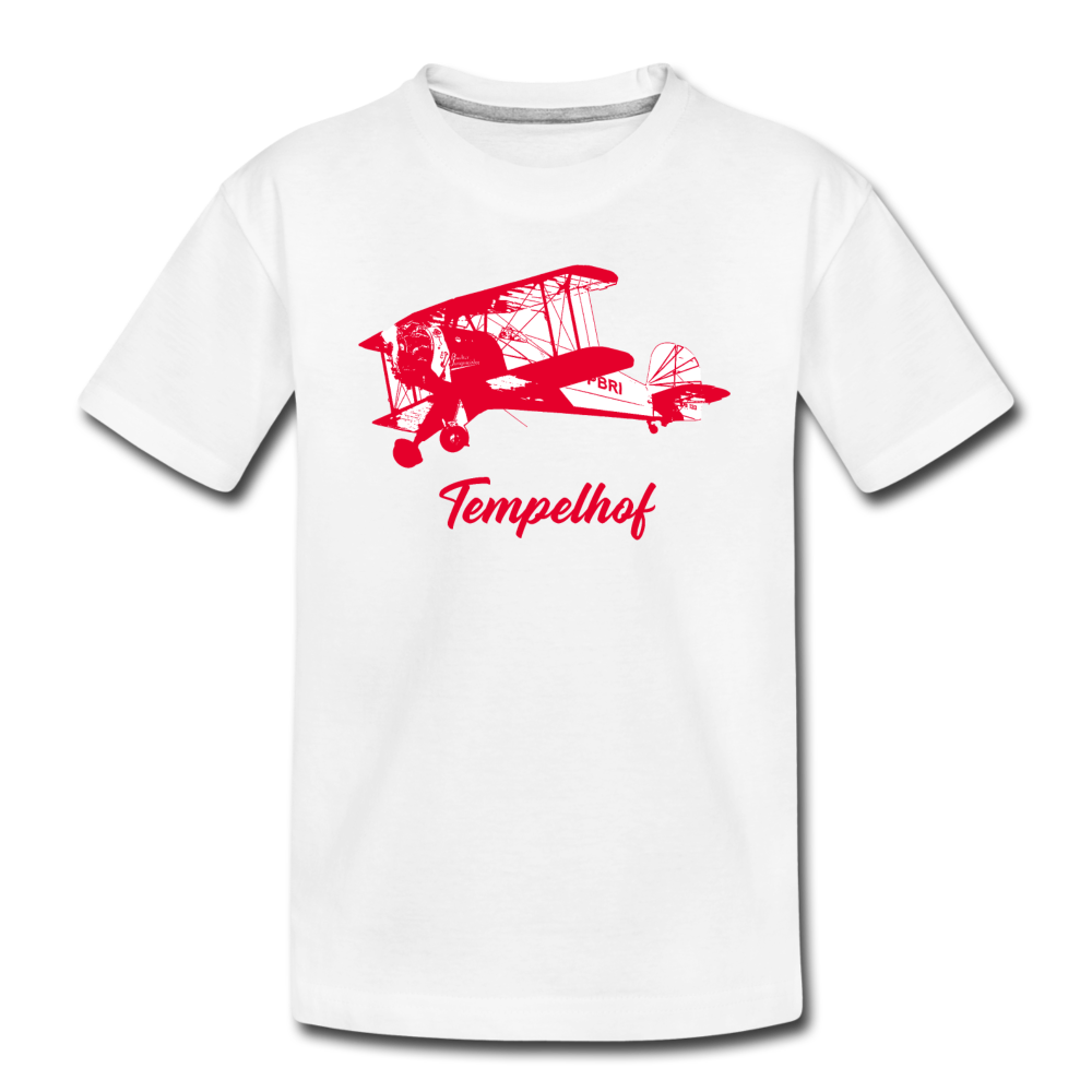 Tempelhof Flugzeug rot - Kinder Premium T-Shirt - white